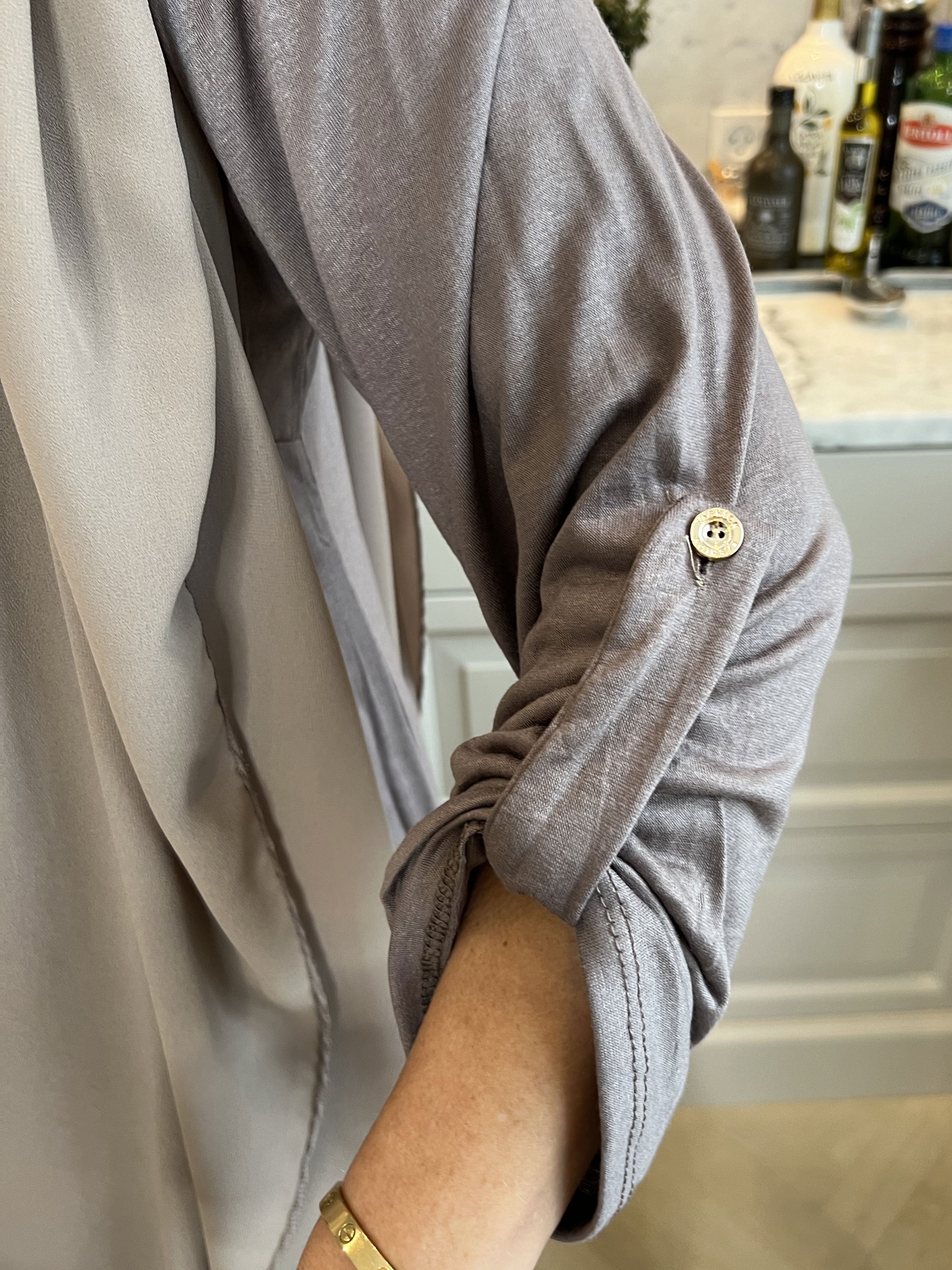 Kenya Long Sleeve - Tunikakjole med chiffonlag